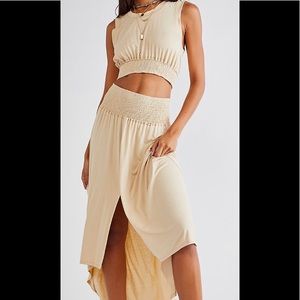 Free People morning side set peach color